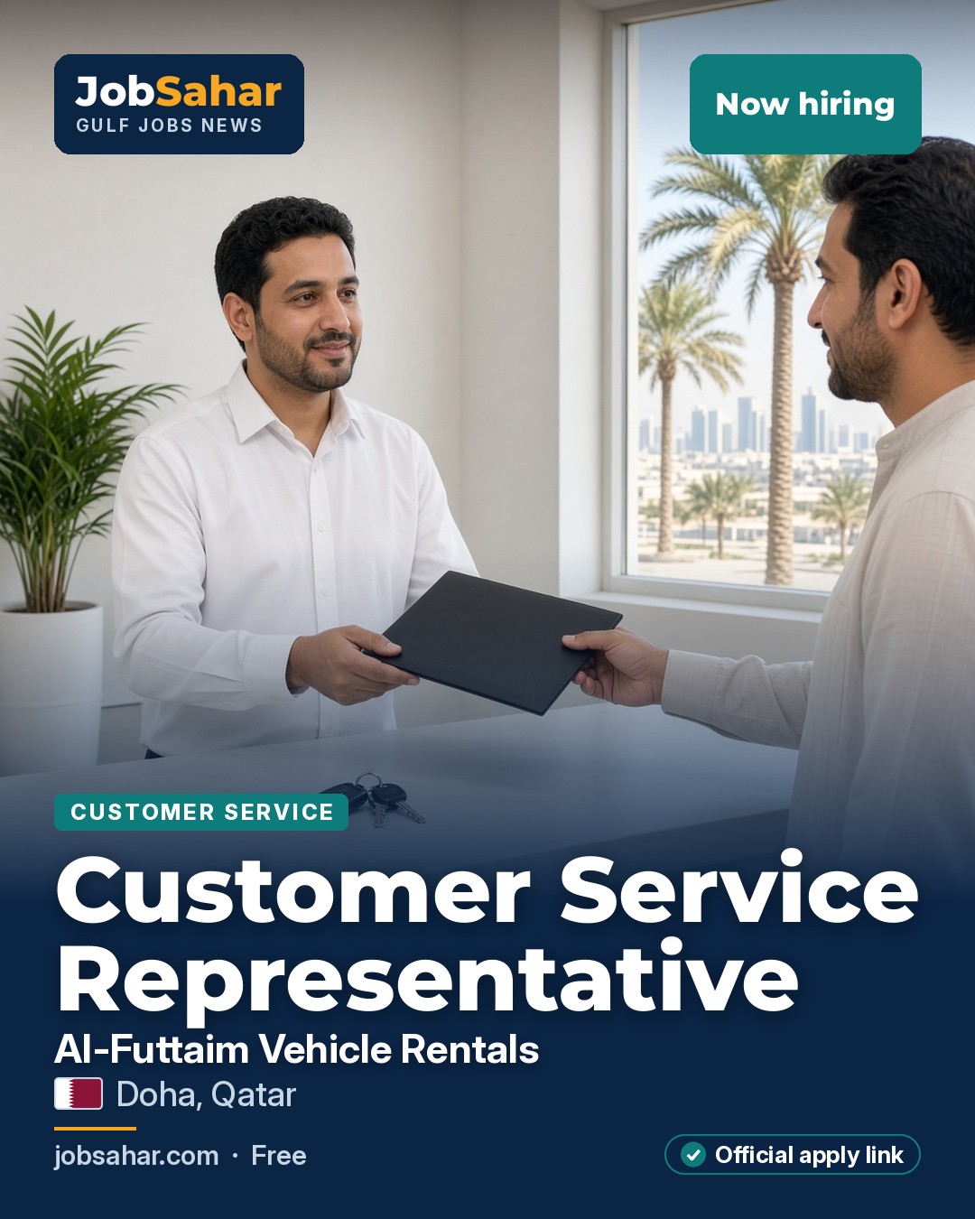 Customer Service Representative at Al-Futtaim Vehicle Rentals, Doha