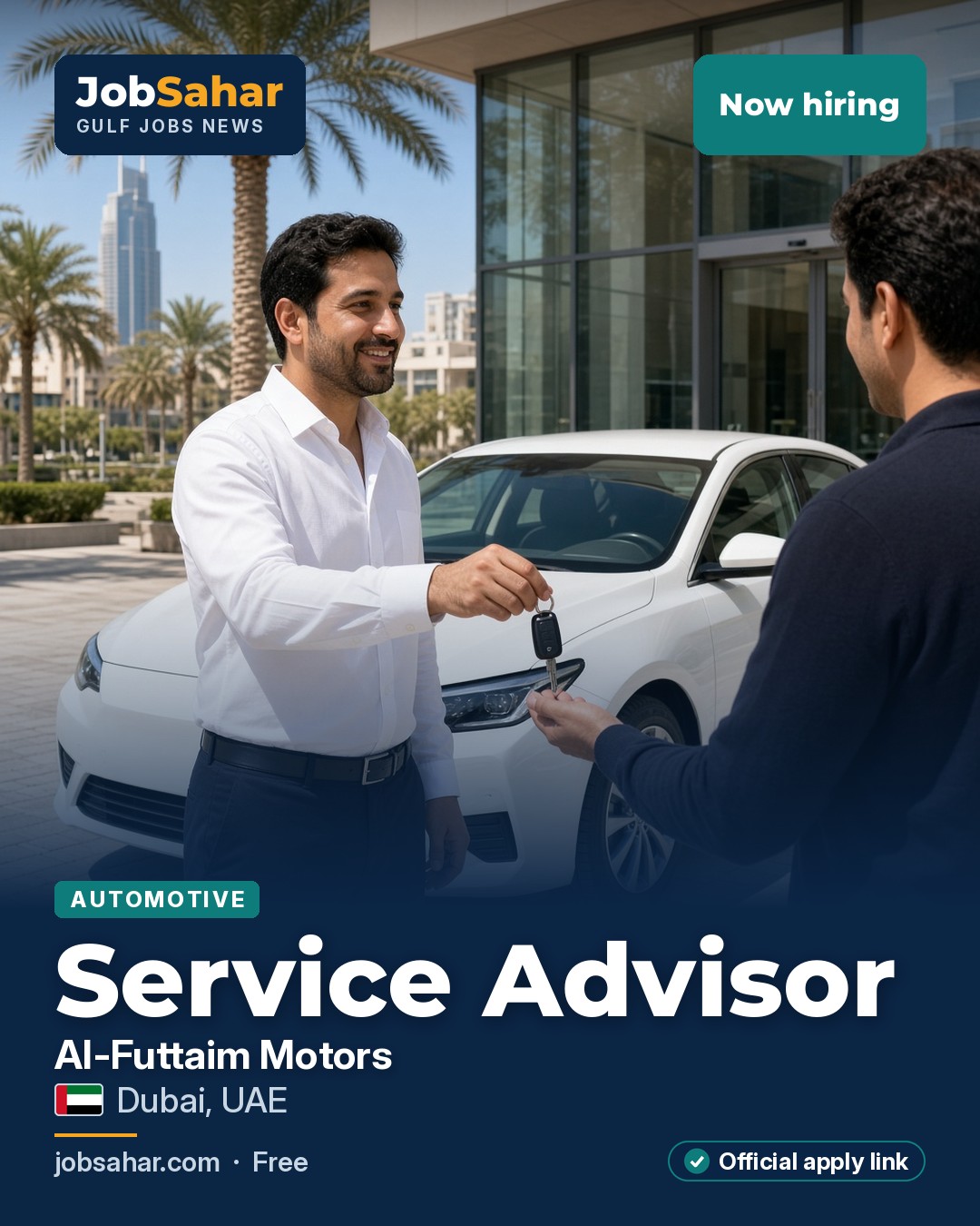 Service Advisor (Toyota) at Al-Futtaim Motors, Dubai