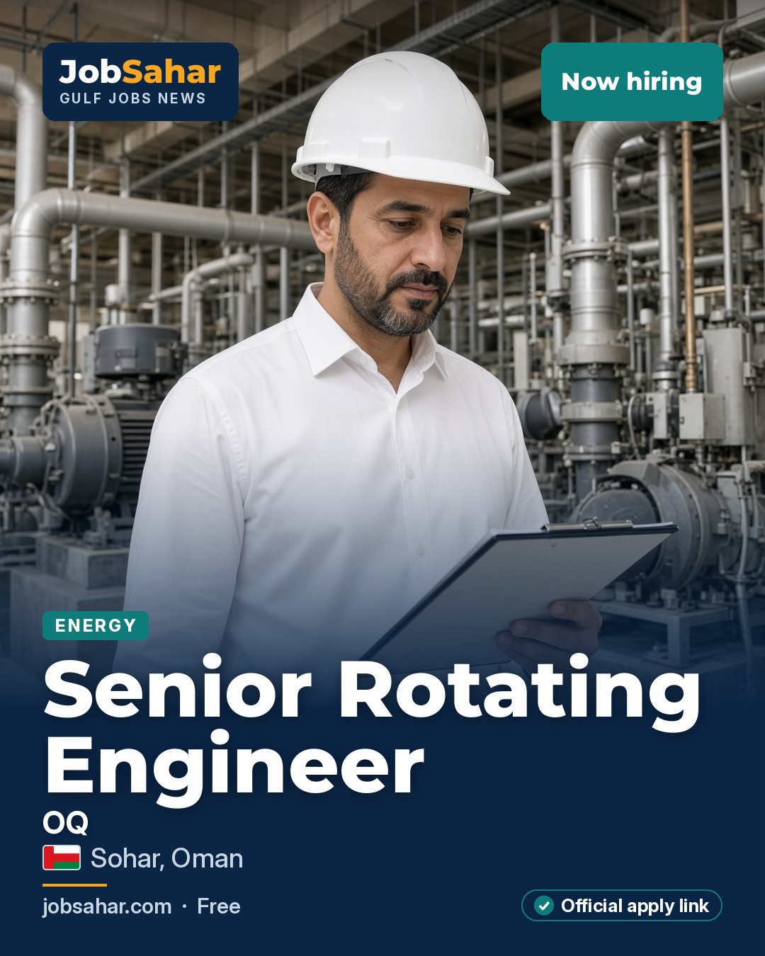 Senior Engineer, Mechanical Rotating Equipment at OQ, Sohar