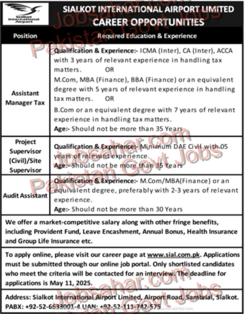 SIAL jobs advertisement May 2025 jobs