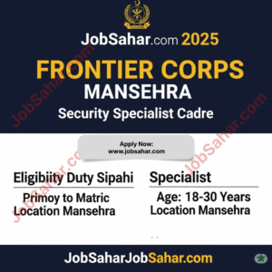 Frontier Corps Job Openings in Mansehra (2025)