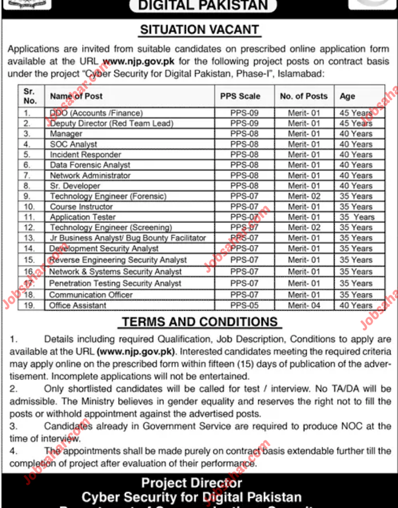 ministry of information technology jobs available may 2025