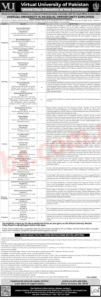 VU University Pakistan Jobs 2025 for 70+ Project Managers, Officers, IT Staff, Technicians and Other Posts – Pakistan Jobs